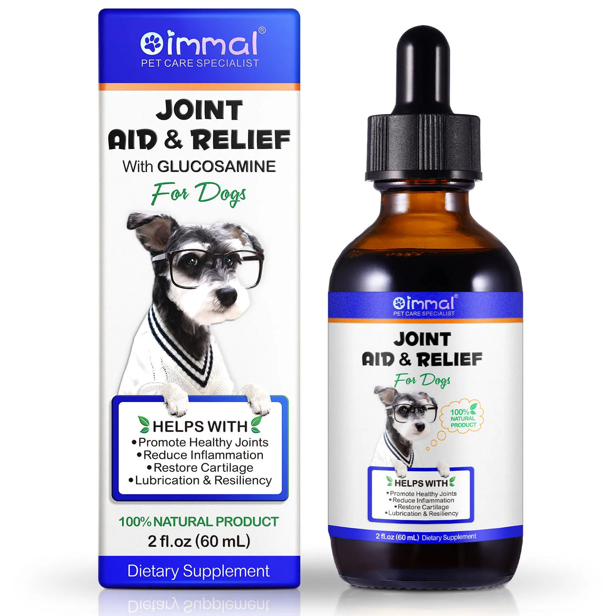 Joint Aid & Relief with Glucosamine for Dogs Promote Healthy Joints Reduce Inflammation Restore Cartilage Lubrication Resilience