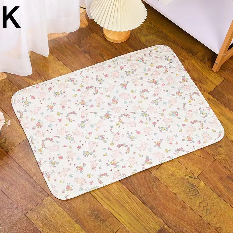 Rabbit Floor Mat Sofa Cushion Training Pad Cage Mat Sleeping Blanket Fence Pad Washable Diaper Bedding Pee Pad Pet Supplies