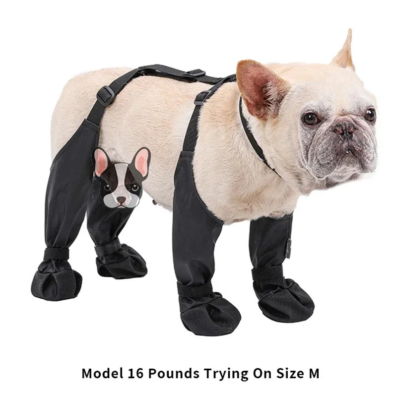 Anti-Slip Dog Suspender Boot Leggings, Waterproof Paw Protector, Dirt-Proof Stay-On Outdoor Dog Rain Booties