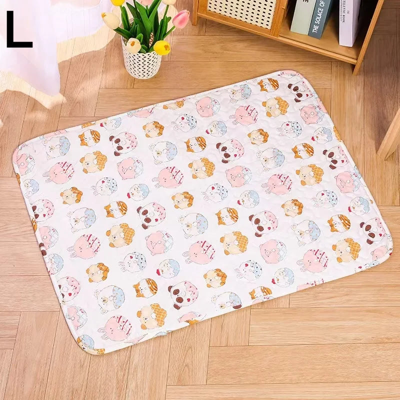 Rabbit Floor Mat Sofa Cushion Training Pad Cage Mat Sleeping Blanket Fence Pad Washable Diaper Bedding Pee Pad Pet Supplies