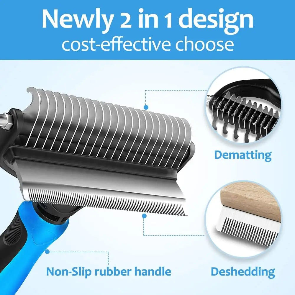 Pet Grooming Brush,Dog Brush for Shedding,3 in 1 Undercoat Rake Deshedding Tool for Dogs and Cats,Pet Dematting Comb,Pet Deshedd
