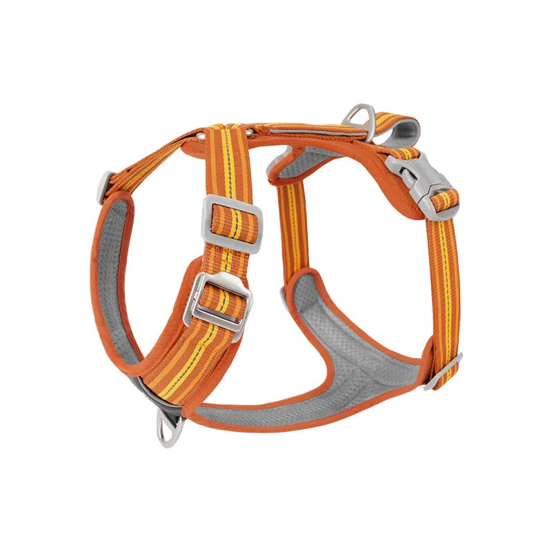 Anti Pull Dog Harness Leash Set Reflective Wear Resistant Soft Outdoor Walking Pet Chest Strap Fashion Safety Pet Supplies