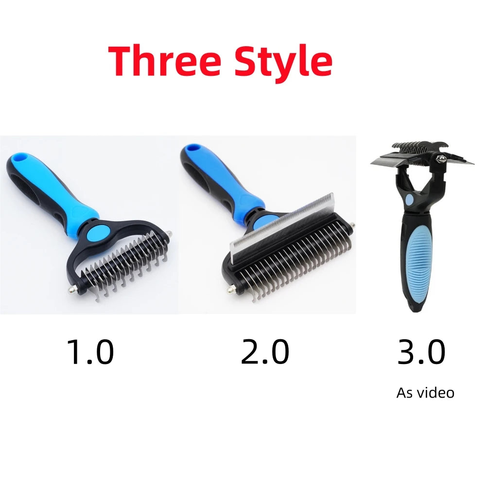 Pet Grooming Brush,Dog Brush for Shedding,3 in 1 Undercoat Rake Deshedding Tool for Dogs and Cats,Pet Dematting Comb,Pet Deshedd
