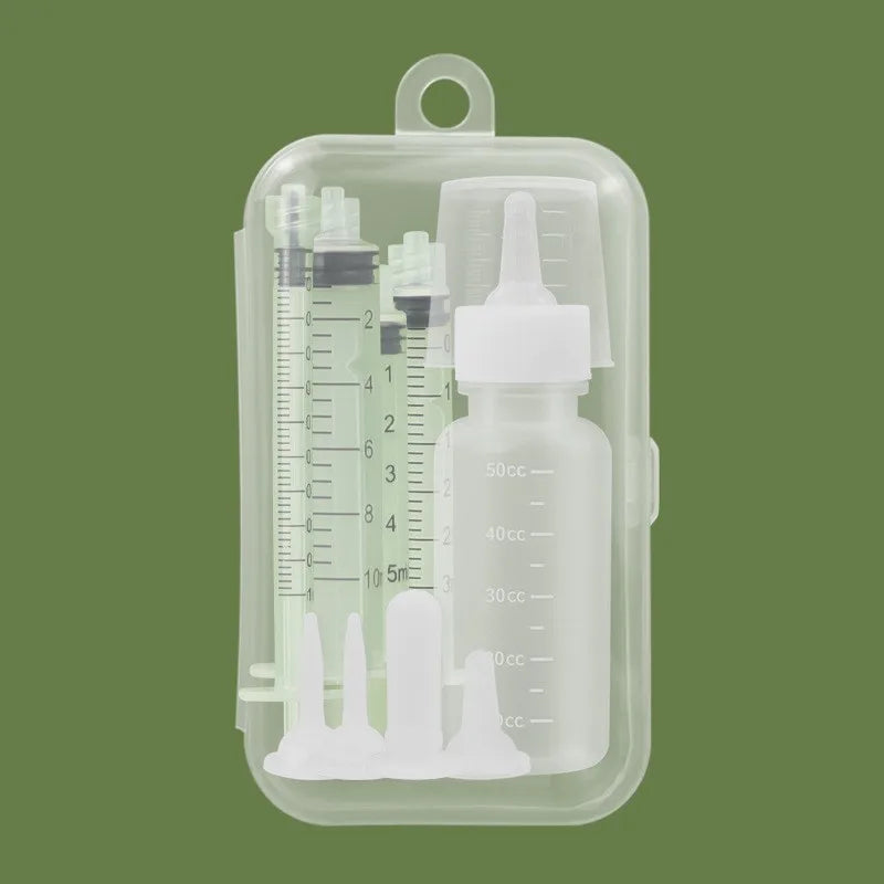 Pet Feeding Device Set Cat Dog Care Bottle Syringe Suit Newborn Kitten Feed Device with Feeding Bottle Puppy Medication Device
