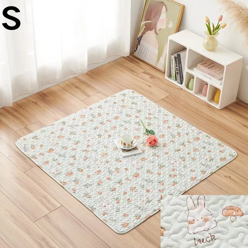 Rabbit Floor Mat Sofa Cushion Training Pad Cage Mat Sleeping Blanket Fence Pad Washable Diaper Bedding Pee Pad Pet Supplies