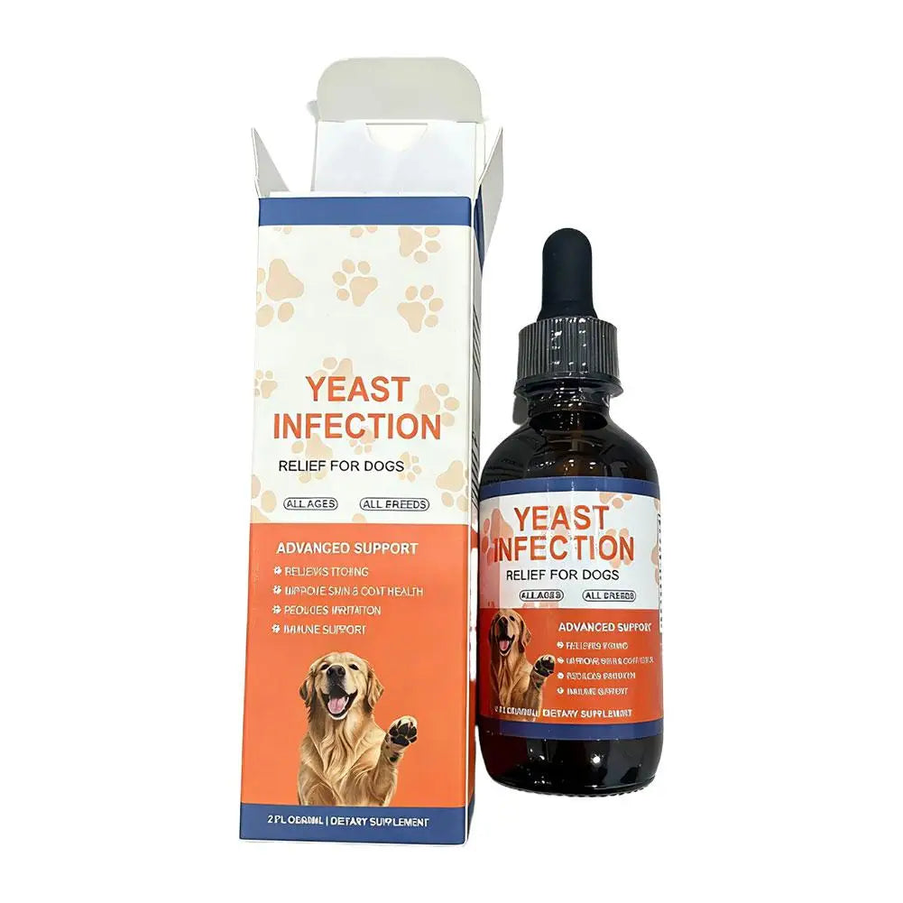 Dog Yeast Infection Relief Supplement 60ml Soothes Itching Supports Skin Coat Health Boost Immunity For All Ages Breeds