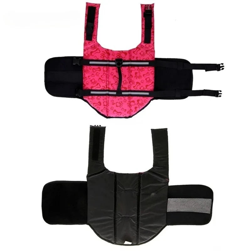 Summer Dog Life Jacket Reflective Adjustable Large Dogs Swimwear Safety Vest Surfing Sailboat Enhanced Buoyancy Pet Lifejackets
