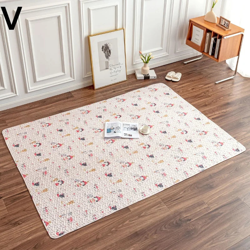 Rabbit Floor Mat Sofa Cushion Training Pad Cage Mat Sleeping Blanket Fence Pad Washable Diaper Bedding Pee Pad Pet Supplies