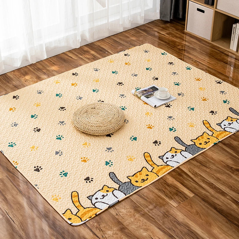 Rabbit Floor Mat Sofa Cushion Training Pad Cage Mat Sleeping Blanket Fence Pad Washable Diaper Bedding Pee Pad Pet Supplies