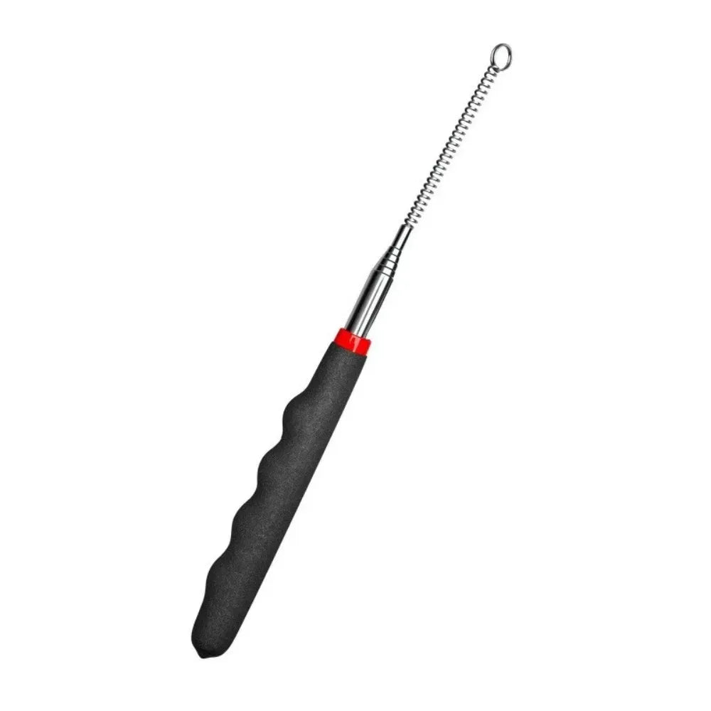 Durable Metal Retractable Cat Teaser Wand Plastic Long Interactive Stick Pet Cat Playing Toy