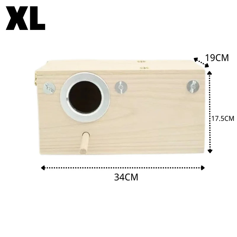 Wood Bird House Nest Birds Breeding Box Bird Parrot Breeding Decorative Cages Pet Accessories Home Balcony Decoration Mating Box