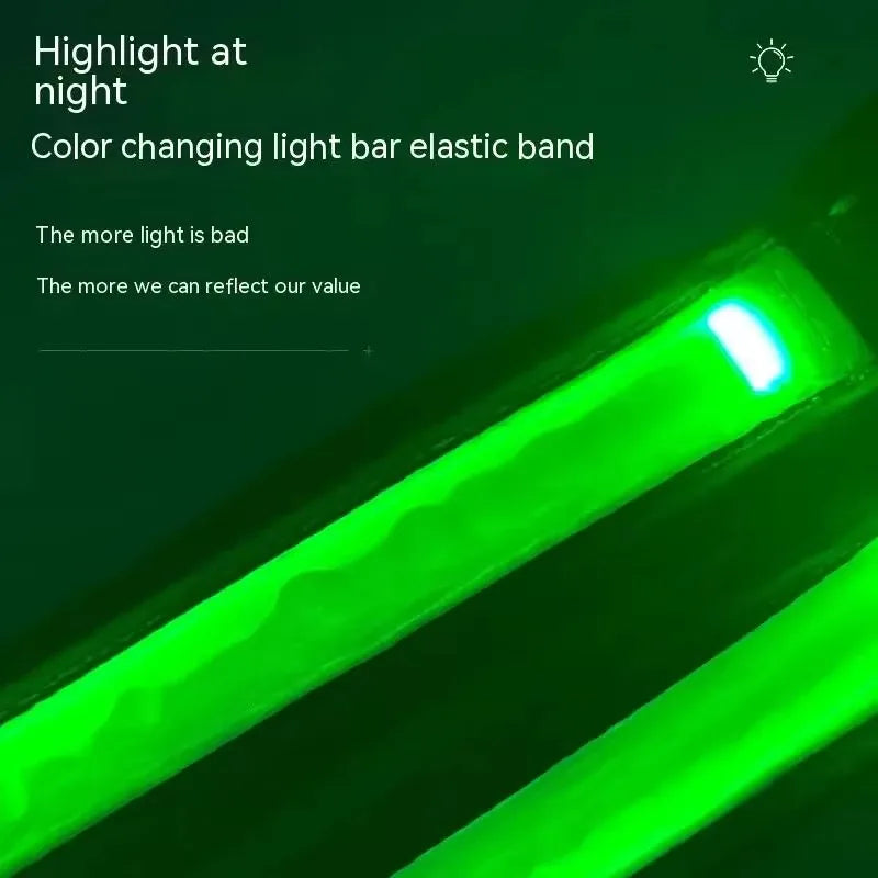 Color Changing Dog Collar Explosion Resistant Reflective Vest Adjustable Chest Harness LED Light Pet Leash