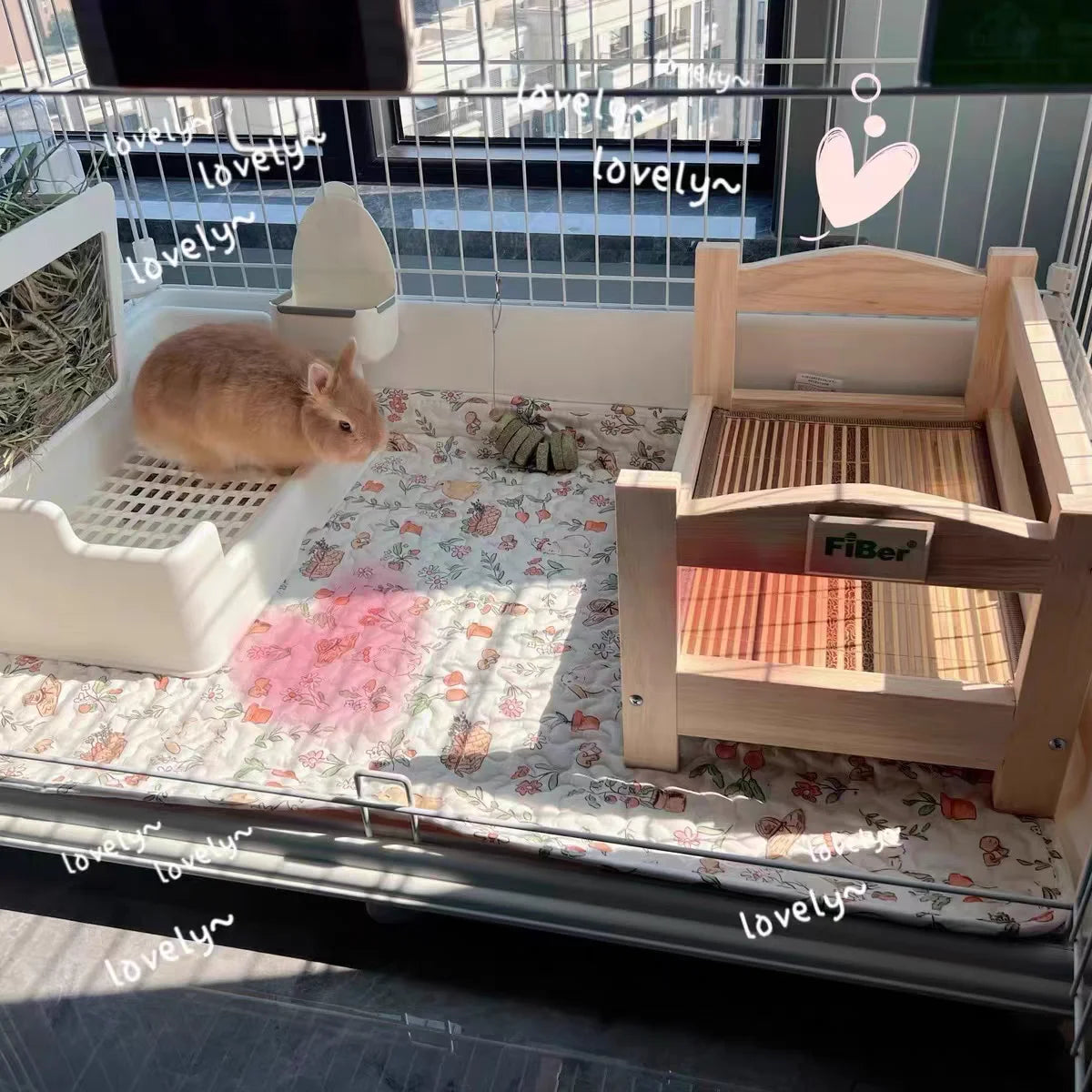 Rabbit Floor Mat Sofa Cushion Training Pad Cage Mat Sleeping Blanket Fence Pad Washable Diaper Bedding Pee Pad Pet Supplies