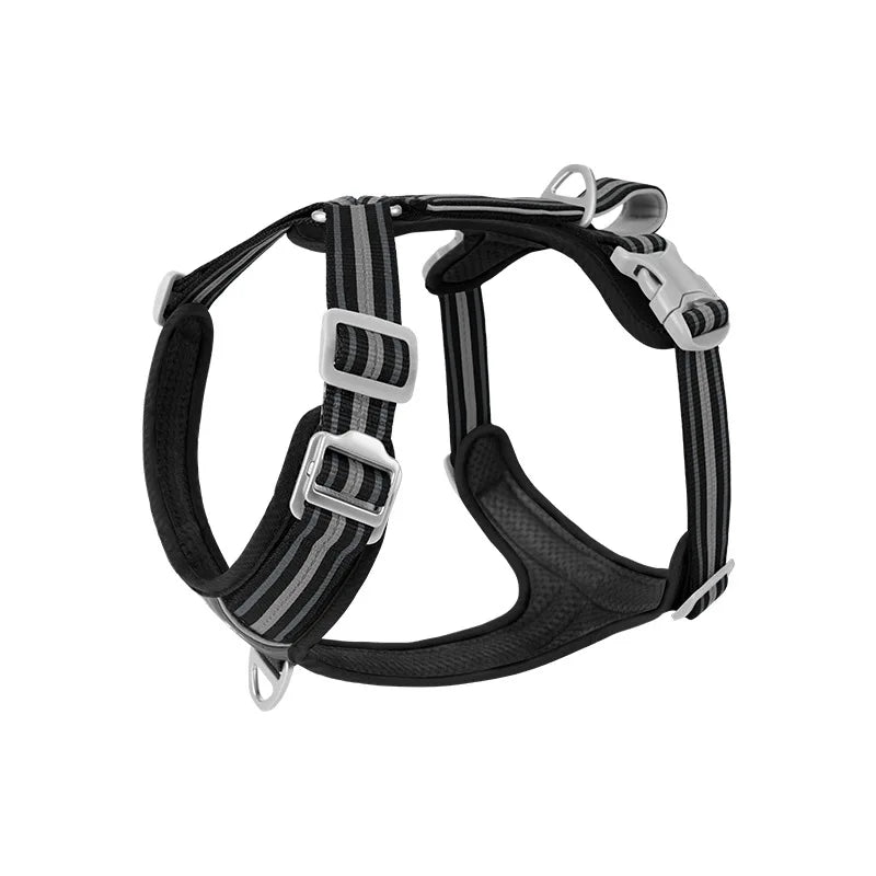 Anti Pull Dog Harness Leash Set Reflective Wear Resistant Soft Outdoor Walking Pet Chest Strap Fashion Safety Pet Supplies