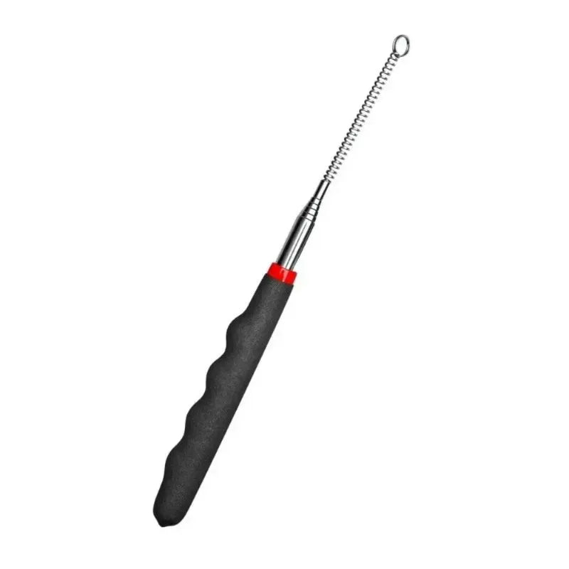 Durable Metal Retractable Cat Teaser Wand Plastic Long Interactive Stick Pet Cat Playing Toy