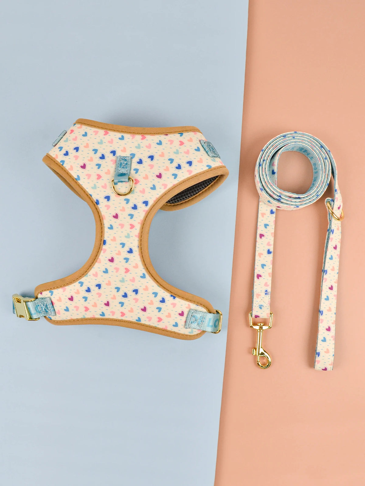 Cute Design Adjustable Luxury Designer Pet Harness &1 Pcs Color Matching Pet Dog Leashes
