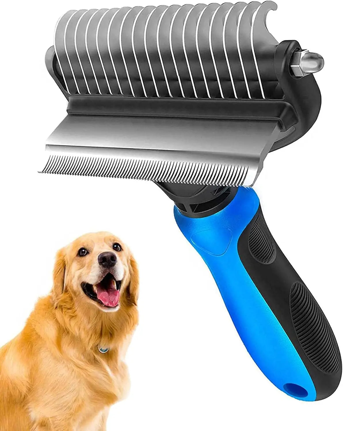 Pet Grooming Brush,Dog Brush for Shedding,3 in 1 Undercoat Rake Deshedding Tool for Dogs and Cats,Pet Dematting Comb,Pet Deshedd