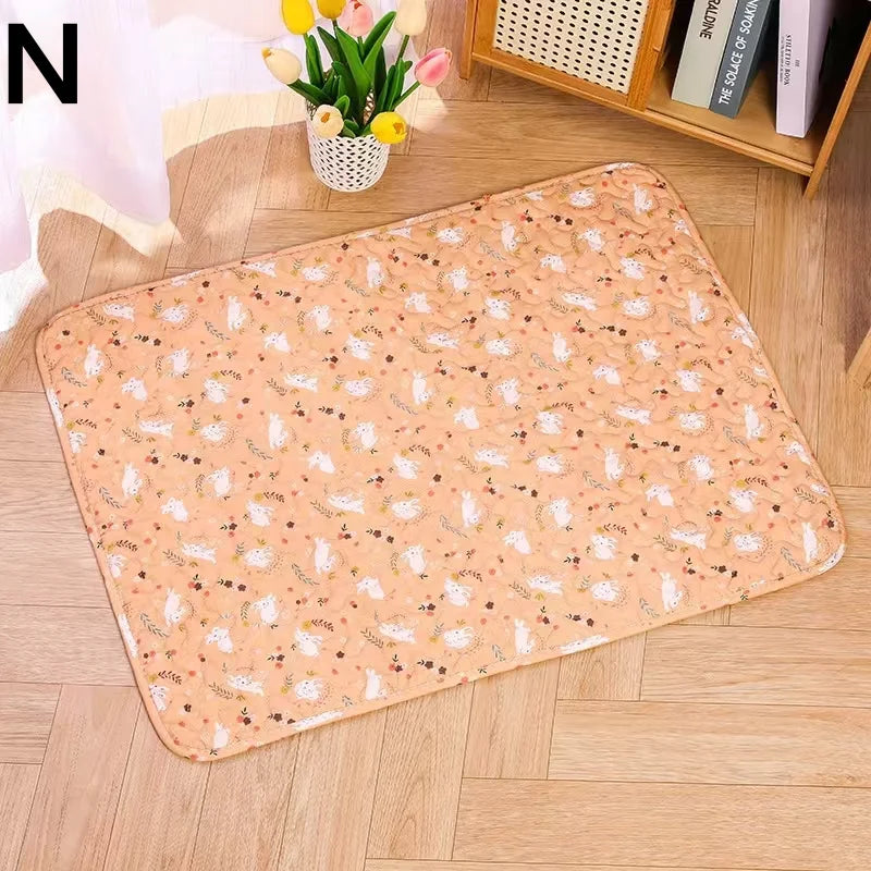 Rabbit Floor Mat Sofa Cushion Training Pad Cage Mat Sleeping Blanket Fence Pad Washable Diaper Bedding Pee Pad Pet Supplies