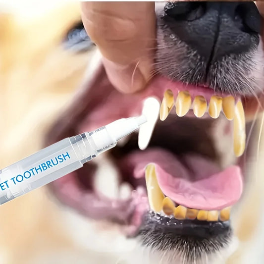 Pet Dental Cleaning Pen - No Brush Needed,Plant-Based Plaque & Tartar Remover,Gentle Teeth Cleaner for Dogs - Bad Breath Control