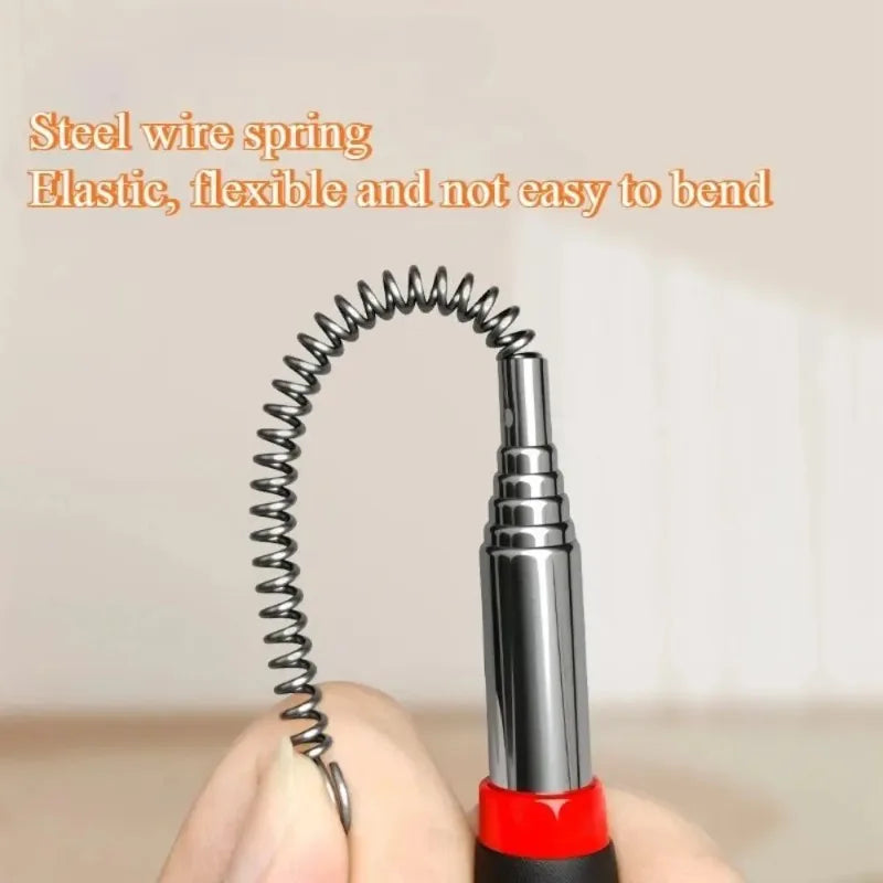 Durable Metal Retractable Cat Teaser Wand Plastic Long Interactive Stick Pet Cat Playing Toy