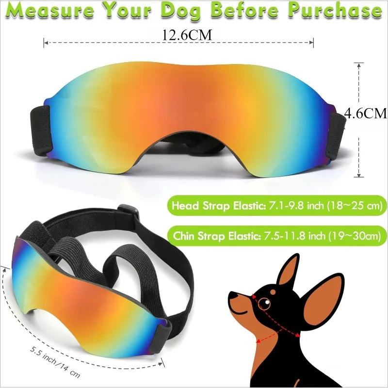 LETVIA Dogs Glasses Windproof Goggles for Large Medium Small Dogs Pet Motorcycle Sunglasses Fashionable Cool Pet Accessories