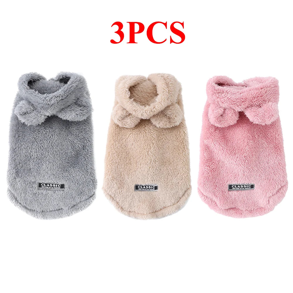 Pet Cats Coat Hoodie For Small Medium Dogs Winter Warm Fleece Puppy Kitten Clothes Jacket Cozy Cute Sphynx Cat Sweater Apparel