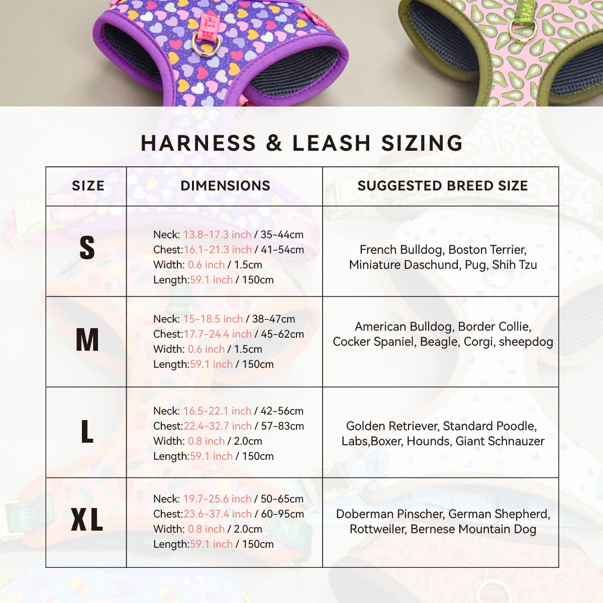Cute Design Adjustable Luxury Designer Pet Harness &1 Pcs Color Matching Pet Dog Leashes