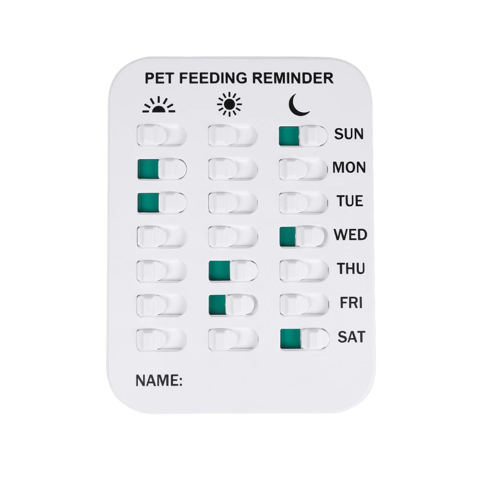 Dog Feeding Reminder Pet Feeding Schedule Record Board Magnetic Reminder Sticker Helps You to Track Pet Feeding & Medication