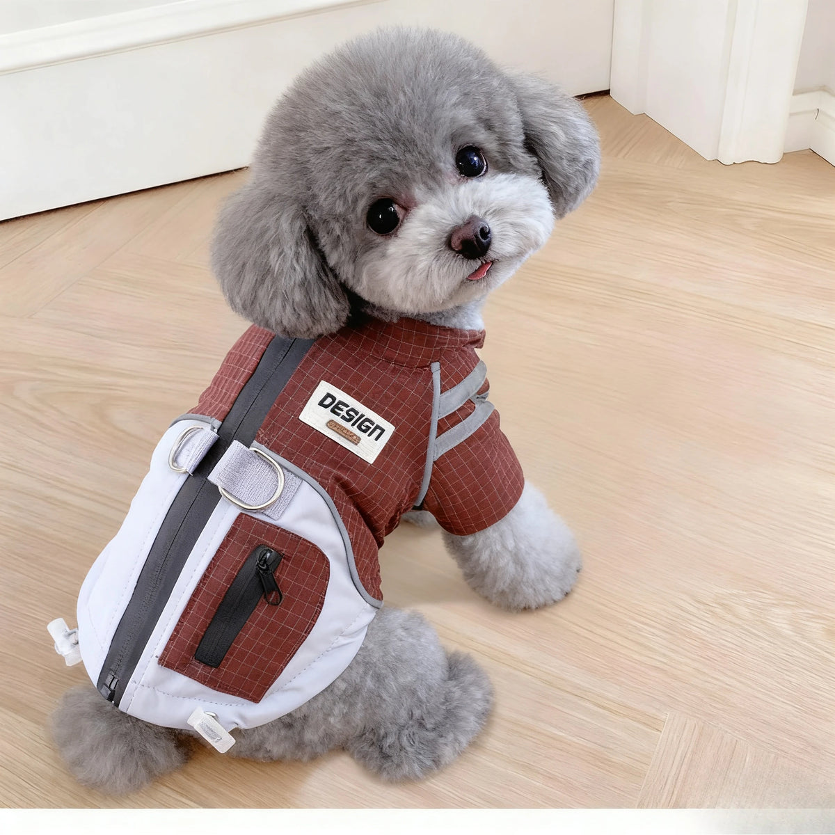 Dog Clothes Winter Thick Functional Travel 3-Proof Down Jacket for Small Dog Cold-Resistant Outdoor Windproof Pet Outfit