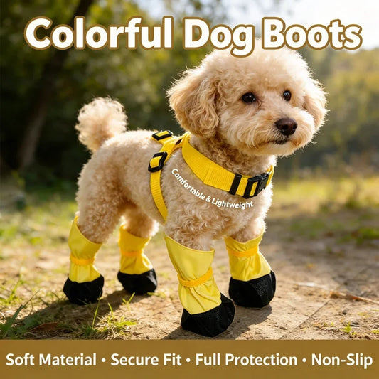 Anti-Slip Dog Suspender Boot Leggings, Waterproof Paw Protector, Dirt-Proof Stay-On Outdoor Dog Rain Booties