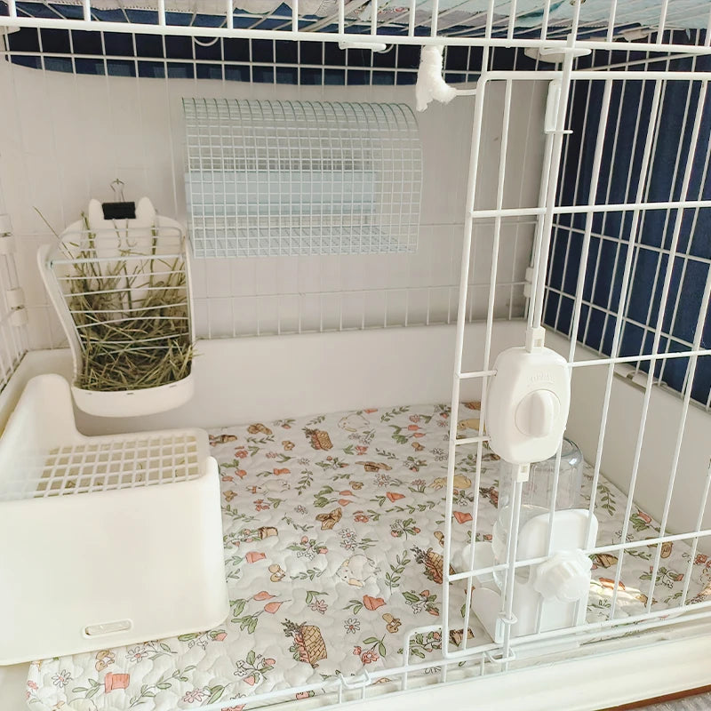 Rabbit Floor Mat Sofa Cushion Training Pad Cage Mat Sleeping Blanket Fence Pad Washable Diaper Bedding Pee Pad Pet Supplies