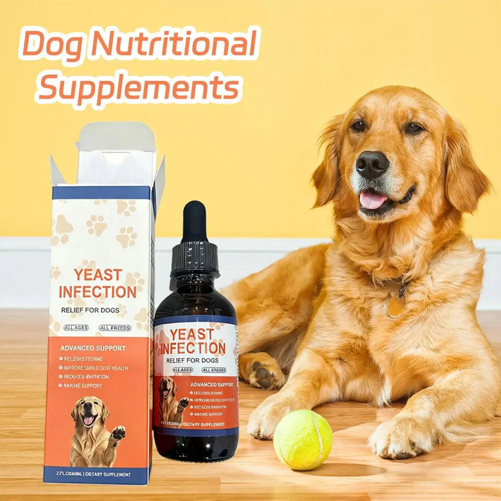 Dog Yeast Infection Relief Supplement 60ml Soothes Itching Supports Skin Coat Health Boost Immunity For All Ages Breeds