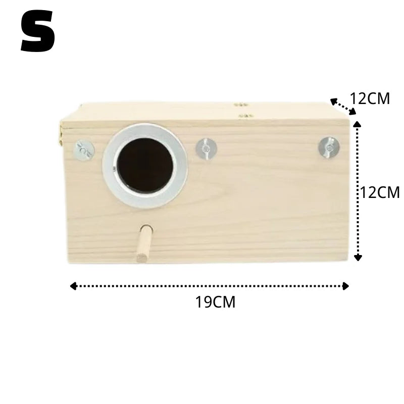 Wood Bird House Nest Birds Breeding Box Bird Parrot Breeding Decorative Cages Pet Accessories Home Balcony Decoration Mating Box